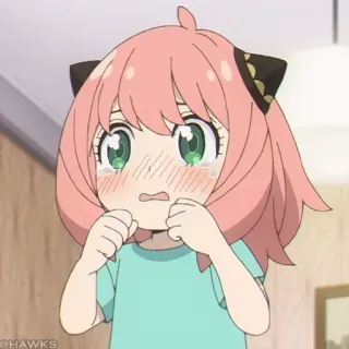 🍥 45caee50 Anya Forger Spy x Family Anya, Spy x Family, anime, płacz, słodki, postać telegram sticker