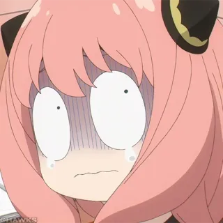 🍥 4aa20737 Anya Forger Spy x Family Anime, Kreskówka, Płacz, Strach, Zły, Anya, Spy x Family telegram sticker