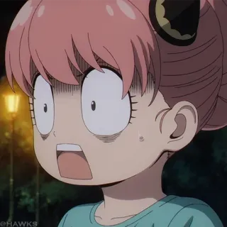 🍥 7bfc59c8 Anya Forger Spy x Family Anime, Dziewczyna, Zszokowana, Reakcja, Dziewczyna Anime, Anya Forger, Spy x Family telegram sticker