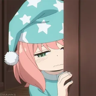 🍥 94276d6d Anya Forger Spy x Family Anya Forger, Spy x Family, anime, słodkie, piżama telegram sticker