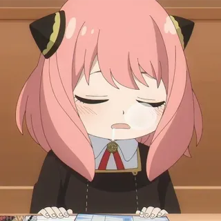 🍥 9aaa74c0 Anya Forger Spy x Family Anime, Kreskówka, Słodkie, Smutny, Płacz, Dziewczyna, Anya, Spy x Family telegram sticker