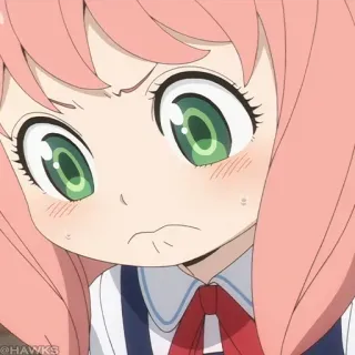 🍥 b9ea0036 Anya Forger Spy x Family Anya Forger, Spy x Family, anime, naklejka, słodkie, kreskówka, dziewczyna telegram sticker