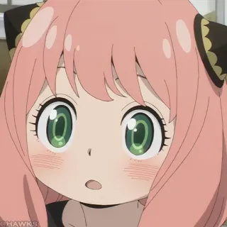 🍥 f93e7346 Anya Forger Spy x Family anime, kreskówka, spy x family, anya forger, słodkie, dziewczyna, dziecko telegram sticker