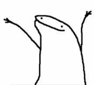 😌 45f843bc stick figure, arms up, minimalist, white background, outline, cartoon telegram sticker