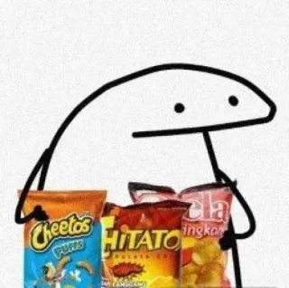 🙂 488f4e72 FlorkofCows florkofcows, meme, chips, snack, cartoon, character, food telegram sticker