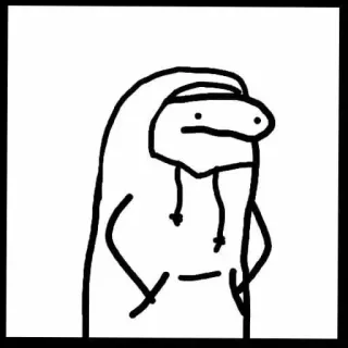 😐 cf92c2e8 sticker, hoodie, cartoon, simple, character telegram sticker