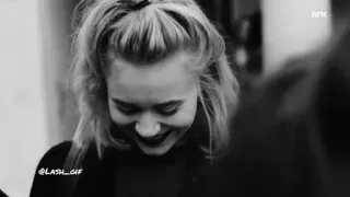 🖤 19ae399d @LASH_GIF ผู้หญิง, ยิ้ม, ขาวดำ, ภาพบุคคล whatsapp sticker