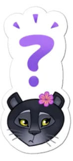 💢 d9312a9a 猫, 動物, 質問, 花, 可愛い telegram sticker