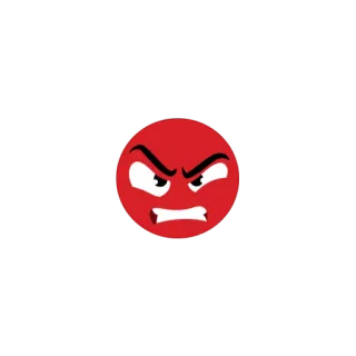 😡 02061f7c 生气, 红色, 脸, 表情符号 telegram sticker