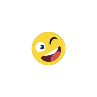 😉 430997d2 表情符号, 笑脸, 眨眼, 黄色, 表情, 快乐 telegram sticker