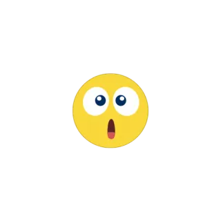 😲 73b11c94 表情符号, 惊讶, 震惊, 表情, 黄色 telegram sticker