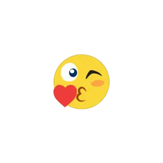 😘 7e3b1a38 表情符号, 爱心, 亲吻, 爱, 眨眼 telegram sticker