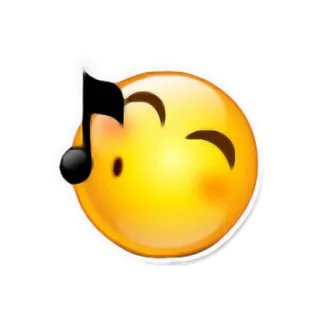 🎶 24e93c81 Emoji, Musique, Joyeux, Note, Mignon, Smiley telegram sticker