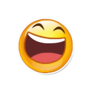 😄 9d2fc5f6 Émoji, Rire, Joyeux, Smiley telegram sticker