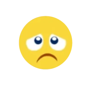 ☹️ 086e7e1f Emoji, Triste, Amarillo, Cara, Emoción, Sentimiento whatsapp sticker