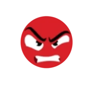 😡 9fc83d31 enojado, rojo, cara, dibujos animados, emoción, rabia whatsapp sticker