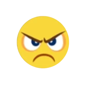 😠 c517ff80 enojado, emoji, dibujos animados, molesto, frustrado, expresión whatsapp sticker
