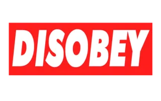 😡 1607e280 DISOBEY désobéir, rebelle, résistance, protestation telegram sticker