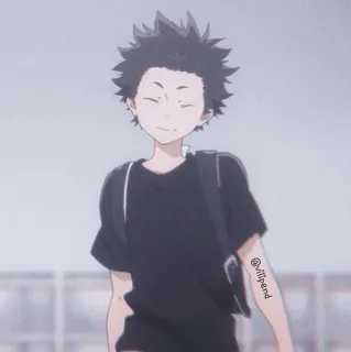 🎟 1195cbb2 Shoya Ishida A Silent Voice อนิเมะ, ตัวละคร, โชยะ อิชิดะ, รักไร้เสียง telegram sticker