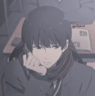 🎟 91aff186 @vilipend อนิเมะ, เด็กผู้ชาย, เศร้า, ห้องเรียน, วัยรุ่น, ภาพเหมือน telegram sticker