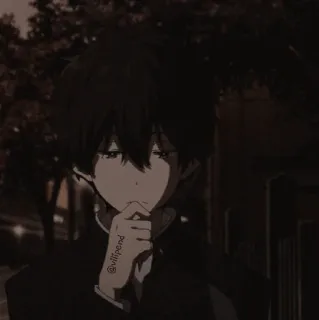 🎟 9e04195a @villipond อนิเมะ, เด็กผู้ชาย, มืด, สุนทรียศาสตร์, ภาพเหมือน telegram sticker