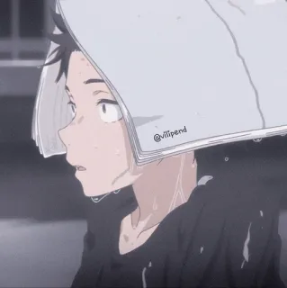 🎟 f3ca9d41 vilipend อนิเมะ, ฝน, เศร้า, เด็กผู้ชาย, สุนทรียศาสตร์ telegram sticker
