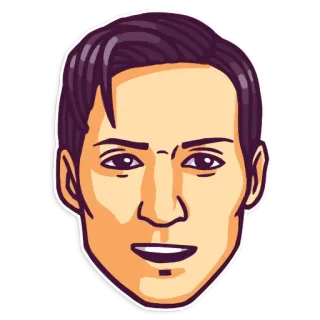 👱 0ae5c076 คน, ใบหน้า, ภาพเหมือน, หัว, การ์ตูน telegram sticker