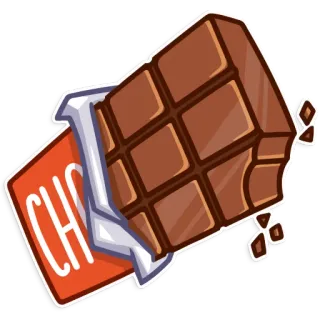 🍫 9d93d0d7 CHO ช็อกโกแลต, ลูกอม, หวาน, ขนม, อาหาร telegram sticker
