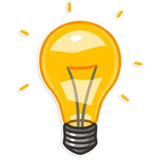 💡 e5afda90 หลอดไฟ, ไอเดีย, นวัตกรรม, สว่าง, ทางออก, พลังงาน telegram sticker