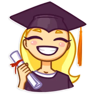 🎓 fe6c4d58 รับปริญญา, บัณฑิต, ประกาศนียบัตร, หมวกบัณฑิต, การศึกษา, นักเรียน telegram sticker