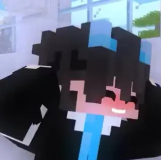 🤗 7ceee929 마인크래프트, 아바타, 게임, 캐릭터, 아바타, 파란색, 검은색 telegram sticker