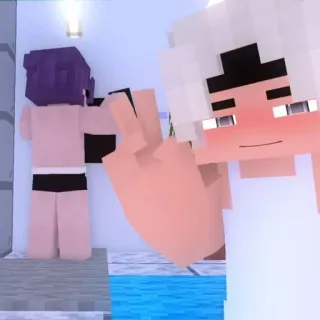 🙃 91c72f3c 마인크래프트, 블록 캐릭터, 불쾌한 제스처 telegram sticker