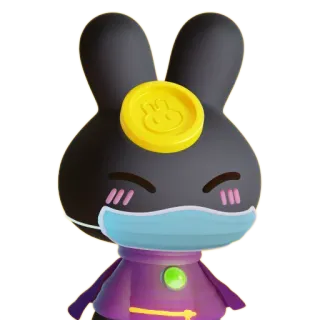 🪄 fc34d8e1 Karakter kartun, Kelinci, Topeng, Kawaii, Lucu telegram sticker