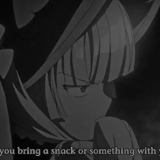 ♠️ 9bc75675 you bring a snack or something with y アニメ, 女の子, おやつ, 何か telegram sticker