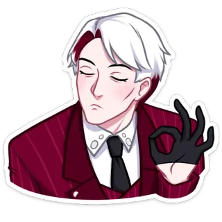 👌 b047d746 anime, ok sign, gesture, manga, character, drawing telegram sticker