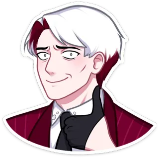 ☺️ bc8a28e5 man, portrait, suit, cartoon, thumbs up, character telegram sticker