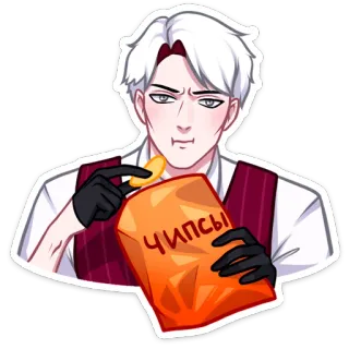 🍿 cd3cb48b ЧИПСЫ chips, snack, food, eating, cartoon, anime telegram sticker