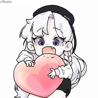 ❤️ 9a764e27 spring 动漫, 爱心, 卡哇伊, 可爱, 角色, 女孩, Q版 telegram sticker