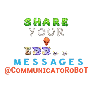 👍 d022c42c SHARE
YOUR
ERR
MESSAGES
@communicatorrobot pesan, bagikan, robot, komunikasi telegram sticker