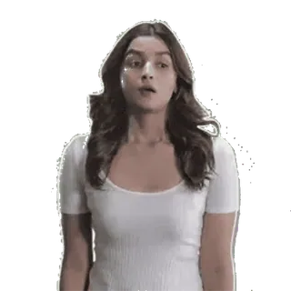 😏 f0611a9d wanita, selebriti, aktris, terkejut, terkejut, ekspresi, potret telegram sticker