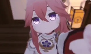 ✋ 1116aad0 Yae Miko Genshin Impact Anime, Fofo, Jogo, Genshin Impact, Yae Miko, Chibi telegram sticker