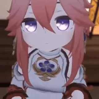 💃 b78ab10e Yae Miko Genshin Impact Yae Miko, Genshin Impact, jogo, personagem, anime, chibi telegram sticker