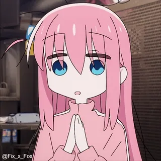 🙏 1bdcfce1 Hitori Gotoh Bocchi the Rock! Anime, Personaje, Lindo, Hitori Gotoh, Bocchi the Rock, Pelo rosa telegram sticker