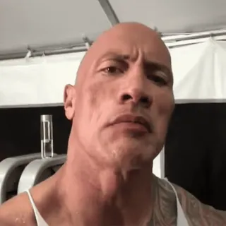 ๐คจ 75af7aa8 Dwayne Johnson Dwayne Johnson, The Rock, actor, celebrity, portrait telegram sticker