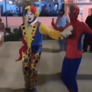 🤡 05e56196 Клоун, Человек-паук, Супергерой, Костюм, Персонажи, Вечеринка, Праздник whatsapp sticker