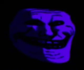 😈 ae9e9eb8 Троллфейс, Мем, Интернет, Юмор, Фиолетовый, Темный whatsapp sticker