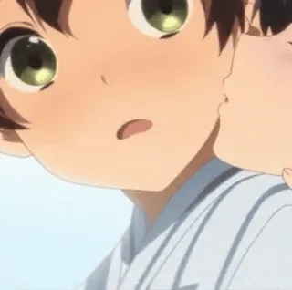 🥰 3776d795 Аниме, Ребенок, Плечо, Молодой, Милый, Мультфильм whatsapp sticker