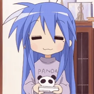 🌶 7256c0ee panda Anime, Gadis, Panda, Lucu, Karakter, Sweater, Gaming whatsapp sticker