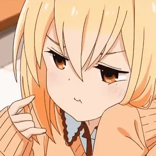 😏 85b5fed3 Anime, Kartun, Gadis, Imut, Pirang, Karakter whatsapp sticker