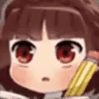 📝 f2c13dfb Аниме, Девушка, Мультфильм, Милый, Карандаш telegram sticker